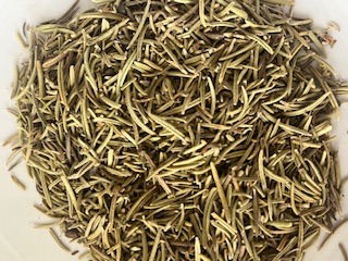 Dried and sieved rosemary leaves